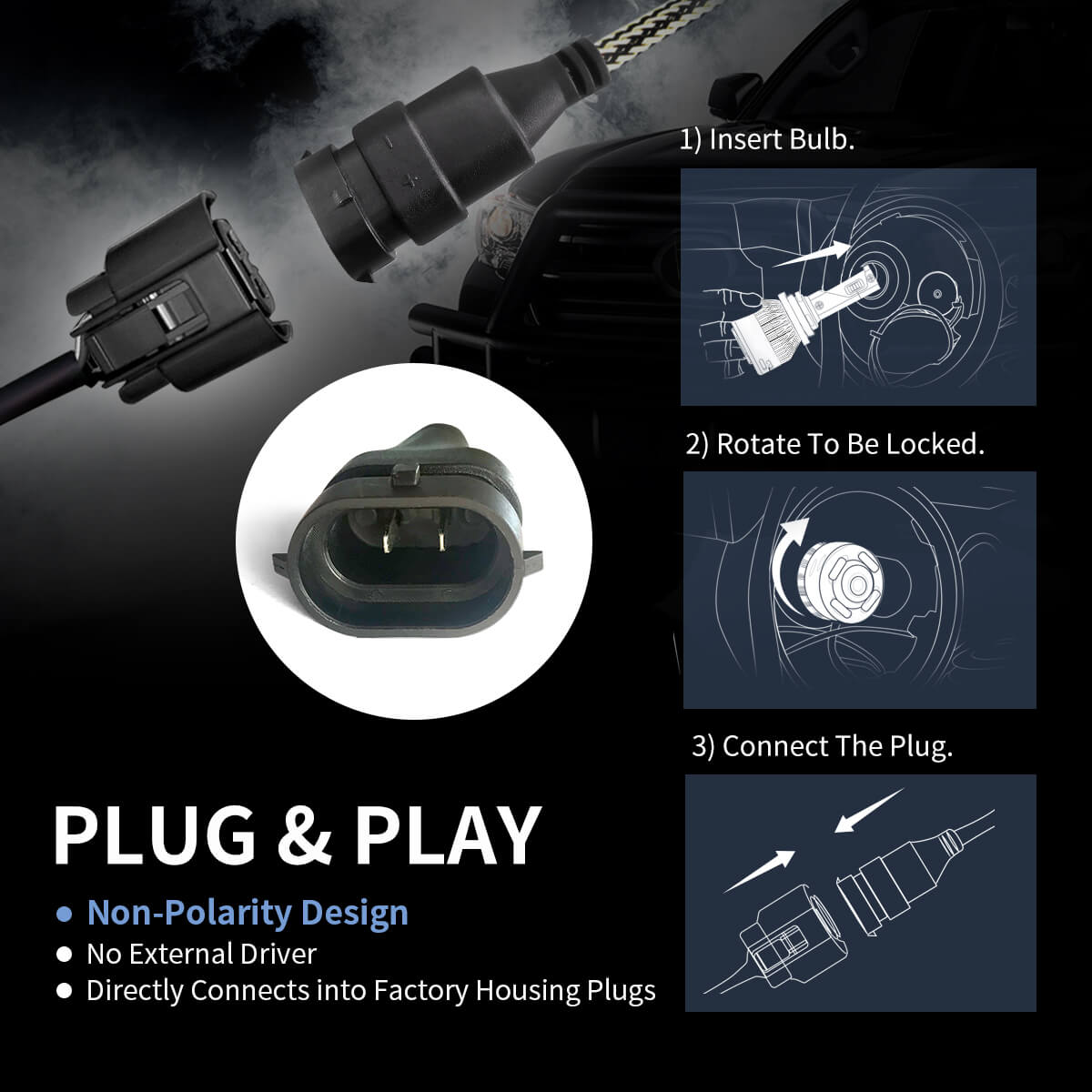 60W H8 H9 H11 LA Plus Series Combo Pack | 6,000LM 6000K LED Bulbs - Image 5