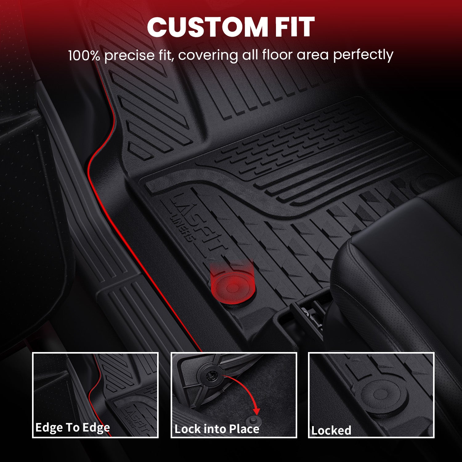 Fit for 2002-2008 RAM 1500 Quad Cab Floor Mats, Fit Carpet Flooring, Not Fit have 4X4 Shifter - Image 4