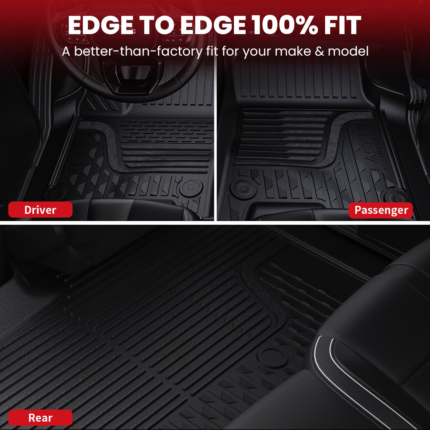 Fit for 2002-2008 RAM 1500 Quad Cab Floor Mats, Fit Carpet Flooring, Not Fit have 4X4 Shifter - Image 2