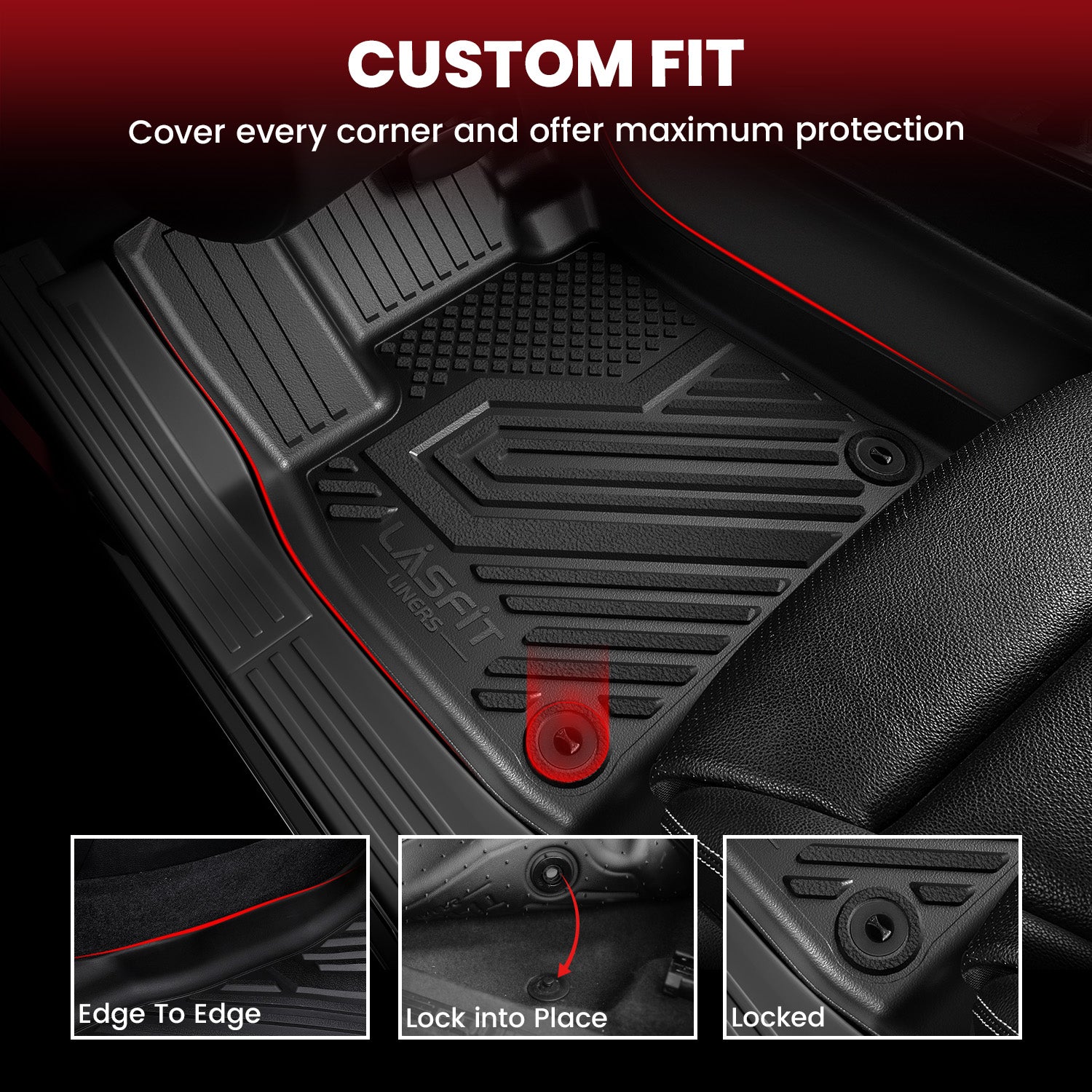 Fit for 2007-2011 Dodge Sprinter 1st Row Floor Mats, Fit Cargo Van Not fit Passenger Van or Crew Van - Image 3