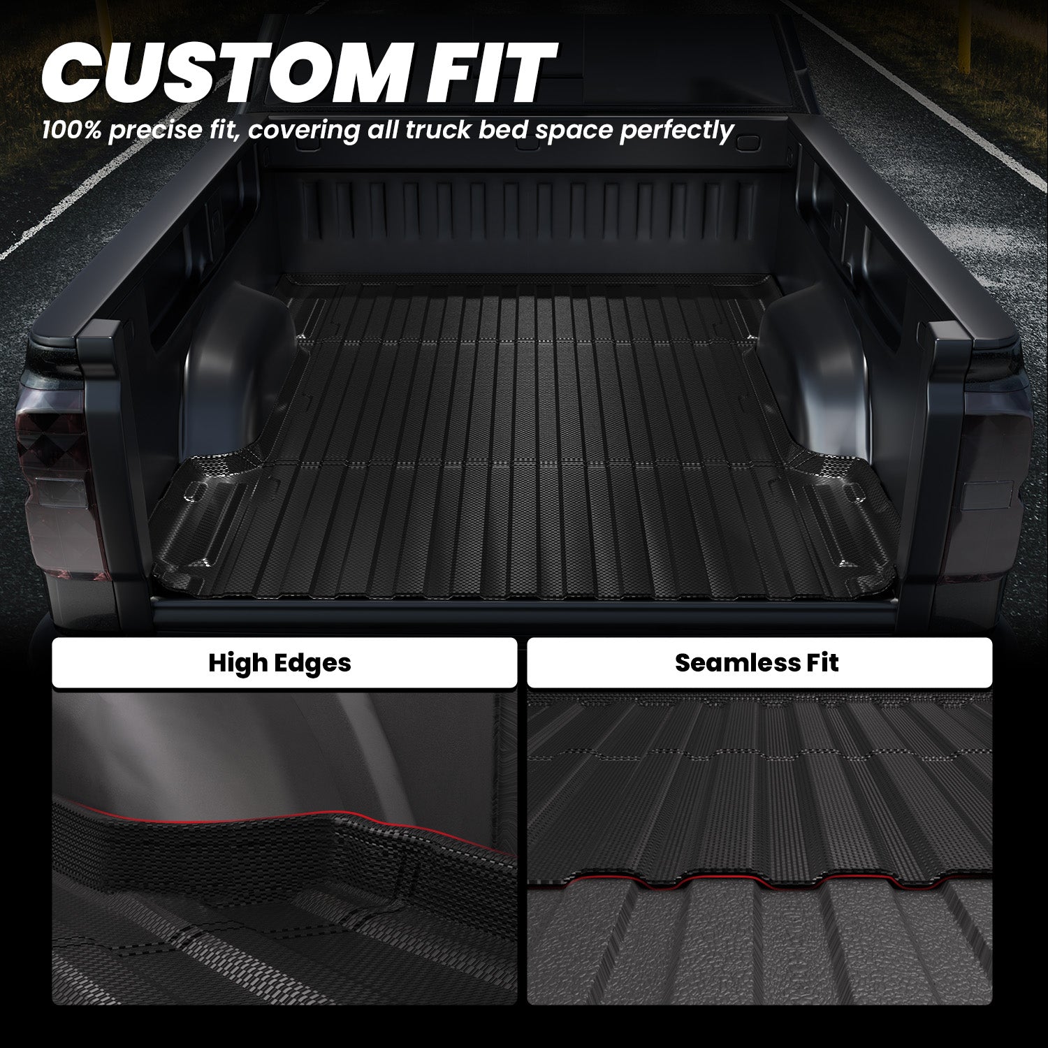Fit for 2007-2018 Chevrolet Silverado 1500 Heavy Duty 5.8FT or 6.5FT Bed Mat, Not Fit 2007 Classic Body Style - Image 4