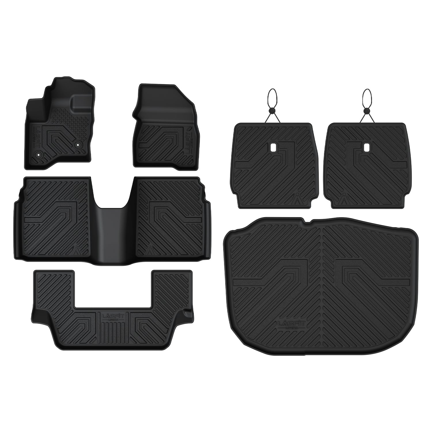 Fit for 2009-2019 Ford Flex 3 Row Floor Mats & Cargo & Seatback Mats