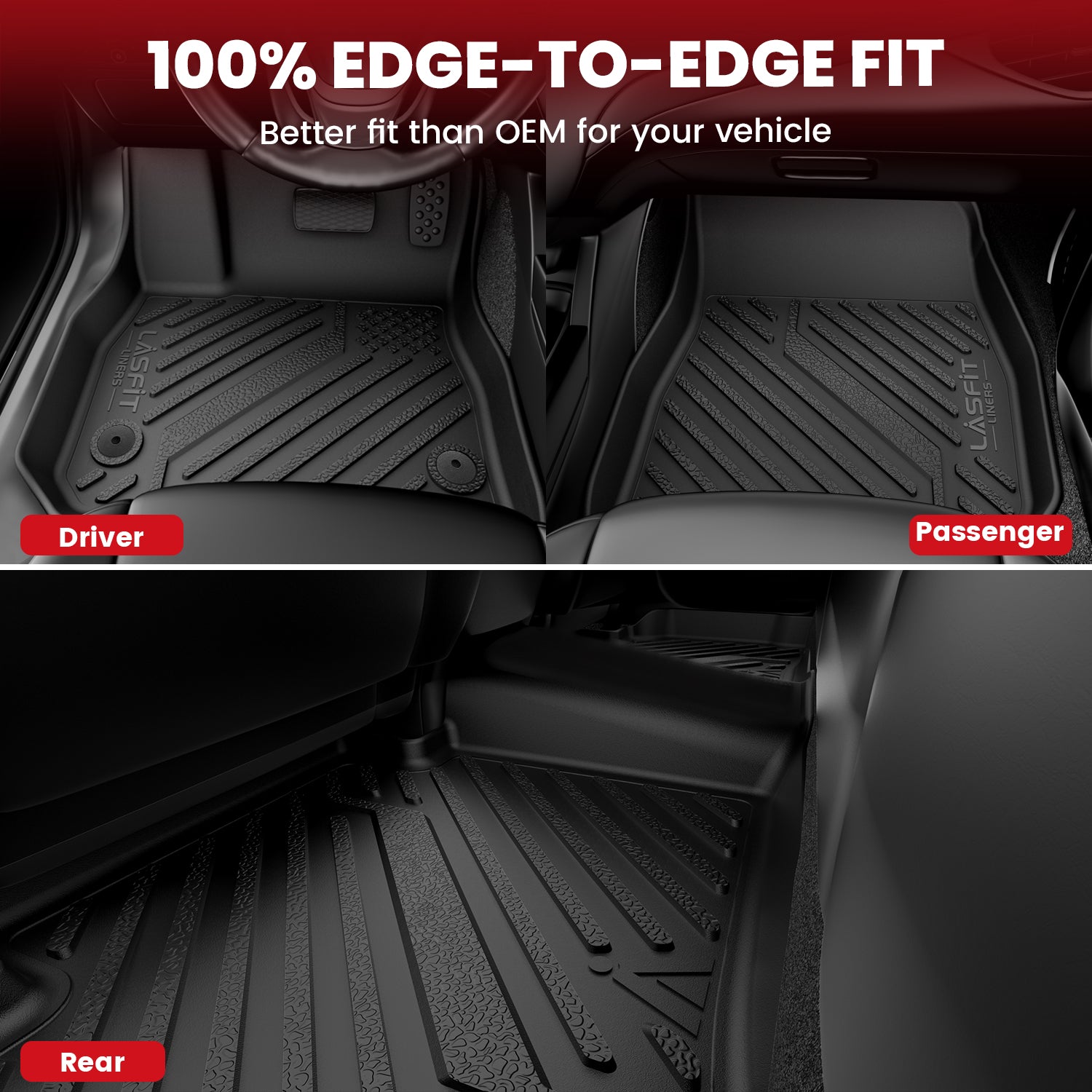 Fit for 2013-2015 Chevrolet Malibu Floor Mats & Cargo Mat - Image 3