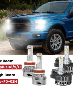 Fit for 2015-2017 Ford F-150 Custom Fit LED Bulbs Conversion Kits H11 9005 w/Dust Cover