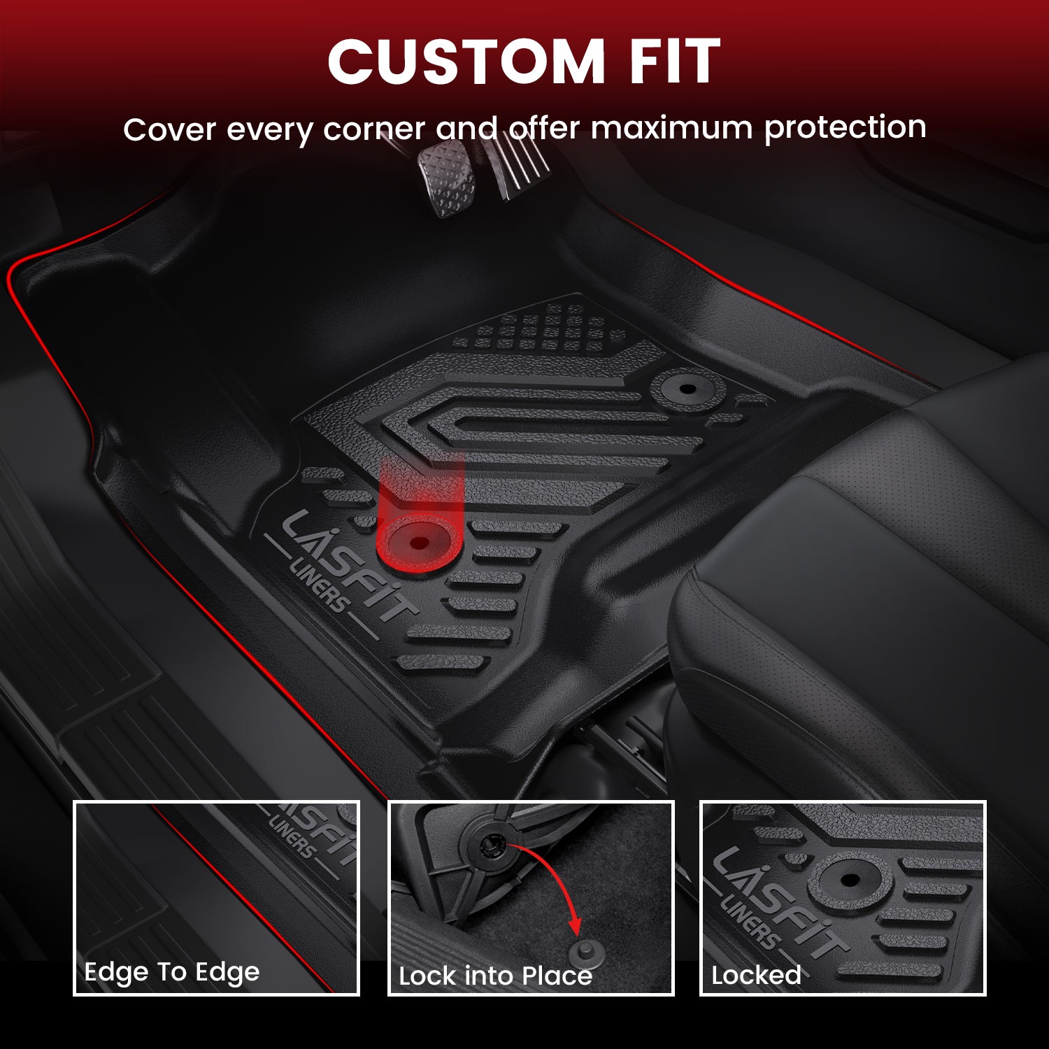 Fit for 2015-2020 Chevrolet Tahoe 7/8 Seats Floor Mats & Seatback & Cargo Mat - Image 3