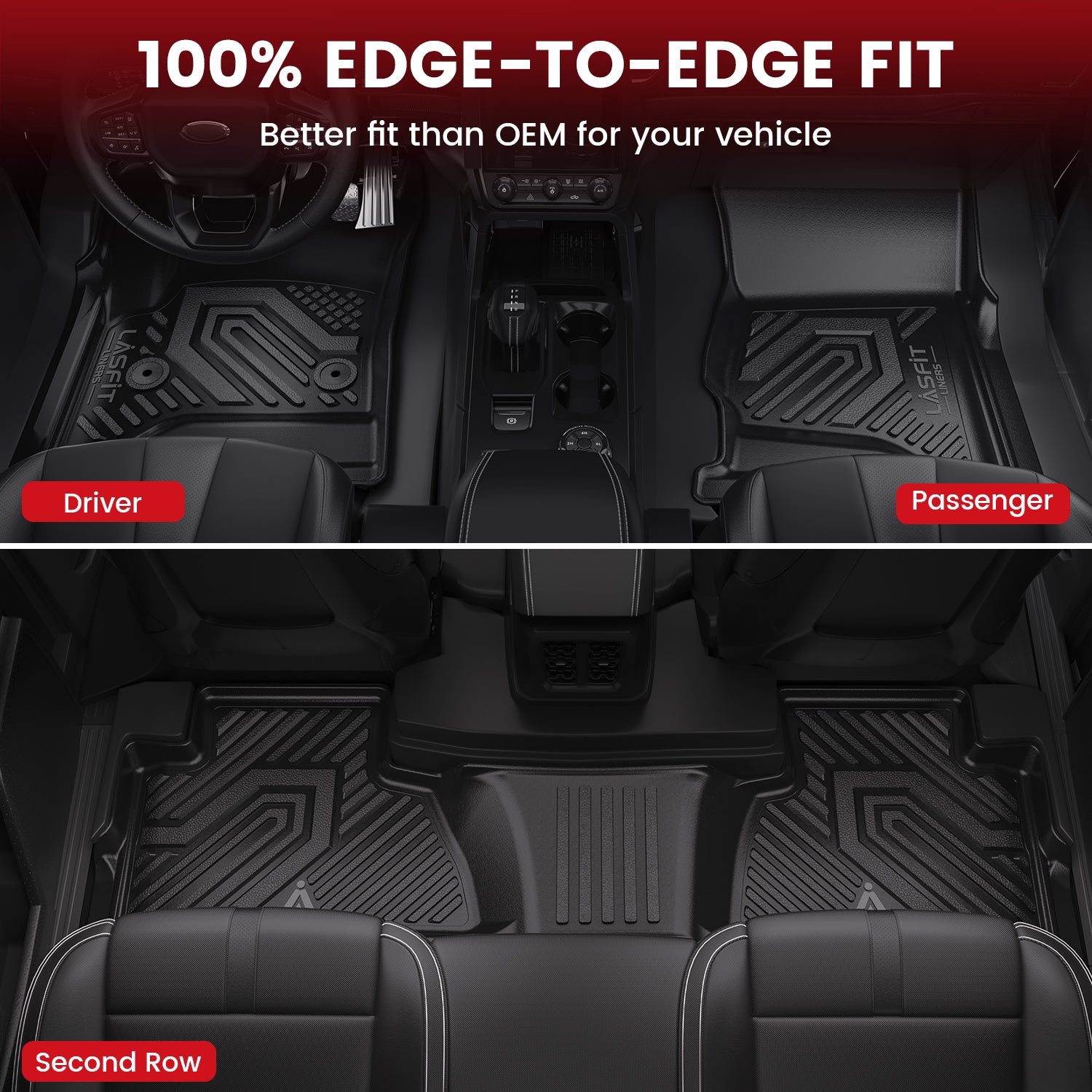 Fit for 2015-2020 Chevrolet Tahoe 7/8 Seats Floor Mats & Seatback & Cargo Mat - Image 4