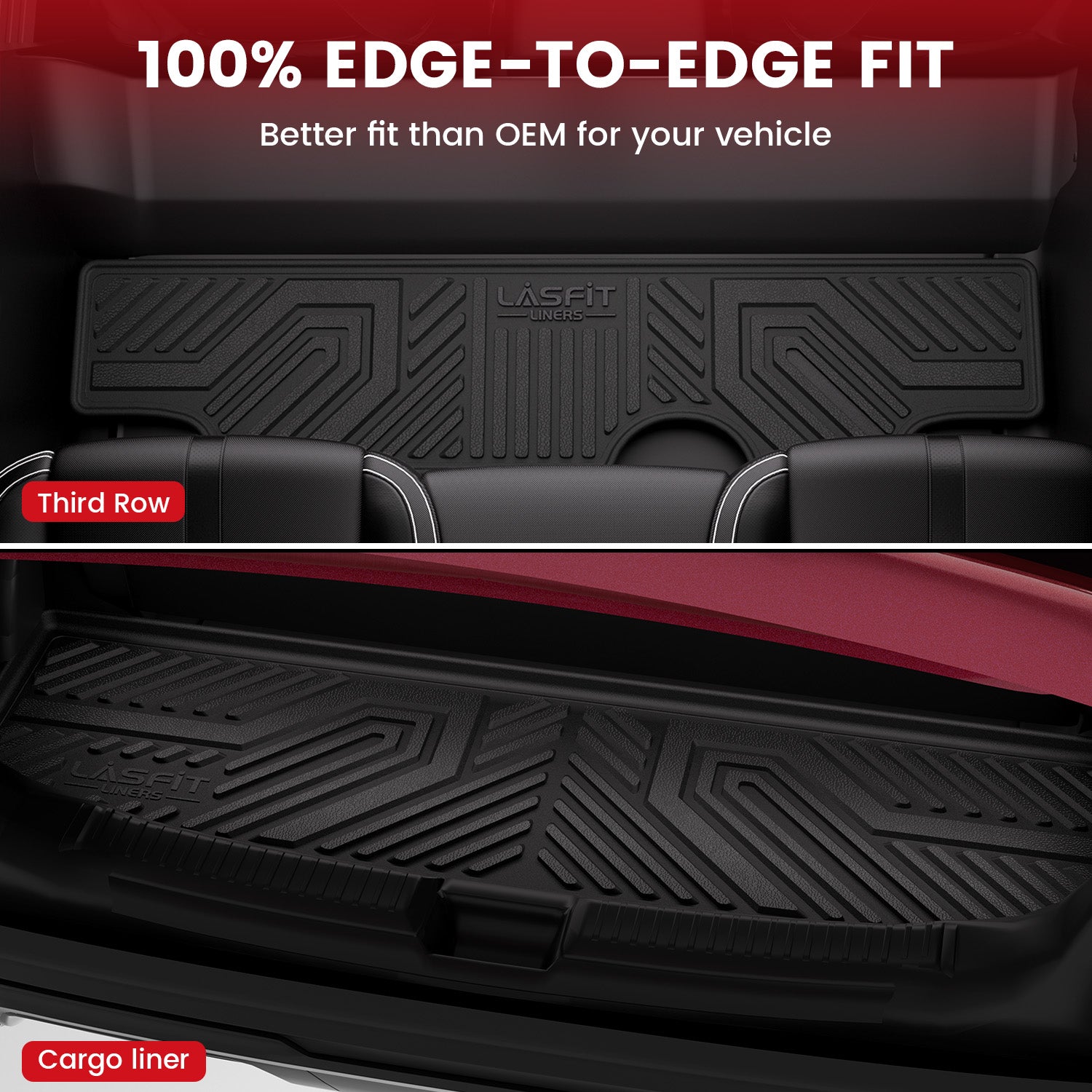 Fit for 2015-2020 Chevrolet Tahoe 7/8 Seats Floor Mats & Seatback & Cargo Mat - Image 5