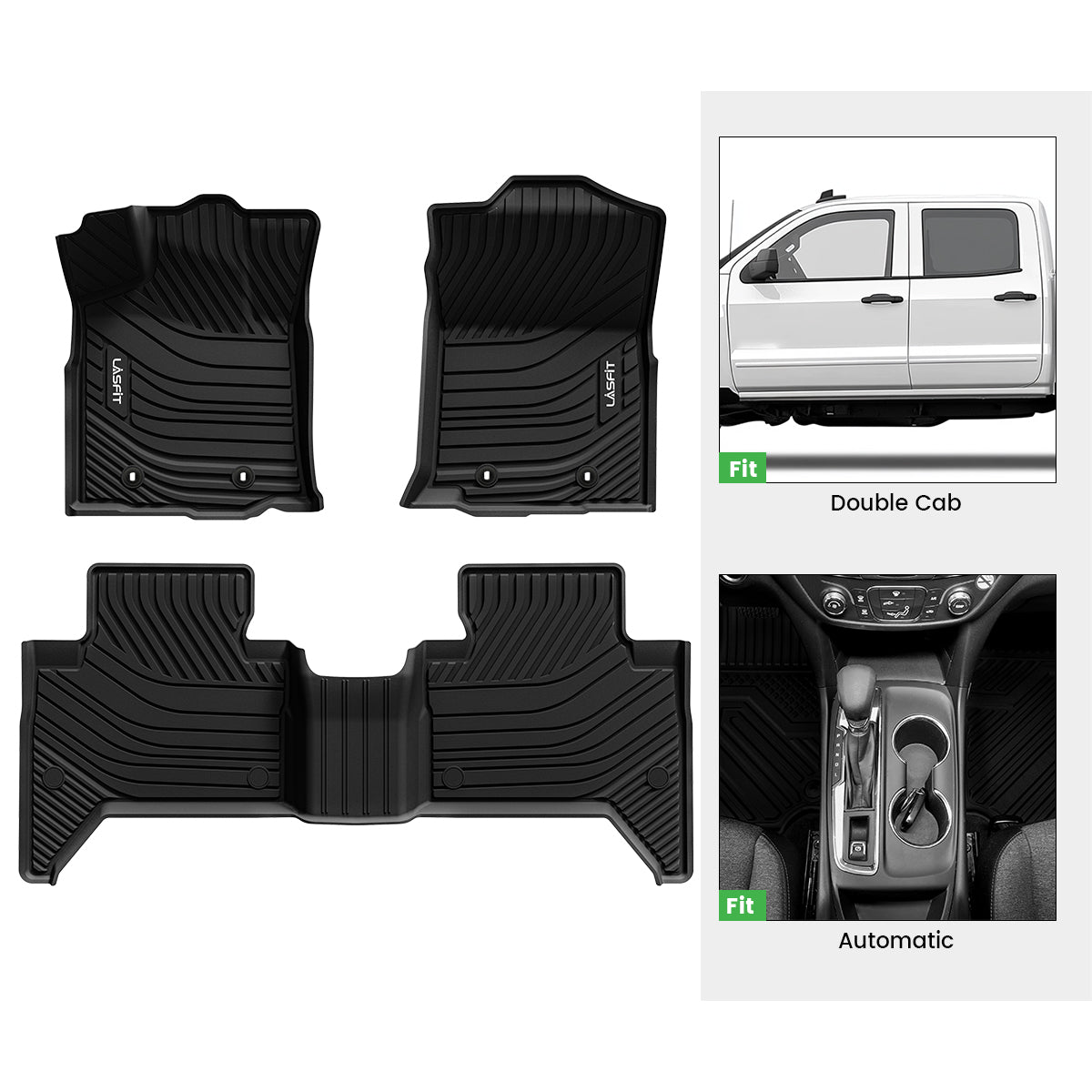 Fit for 2016-2023 Toyota Tacoma Floor Mats, Fit Automatic Transmission Only - Image 2
