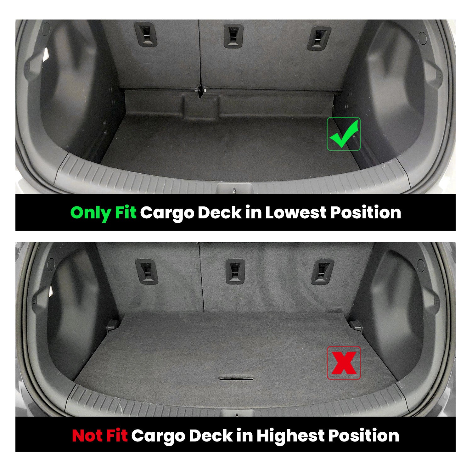 Fit for 2017-2023 Chevrolet Bolt EV Floor Mats & Cargo Mat (Placed Below the False Cargo Floor) - Image 2