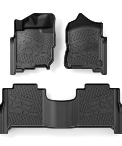 Fit for 2017-2024 Nissan Titan TPE Floor Mat, Fit Crew Cab Equipped with Rear Seat Cargo Organizer