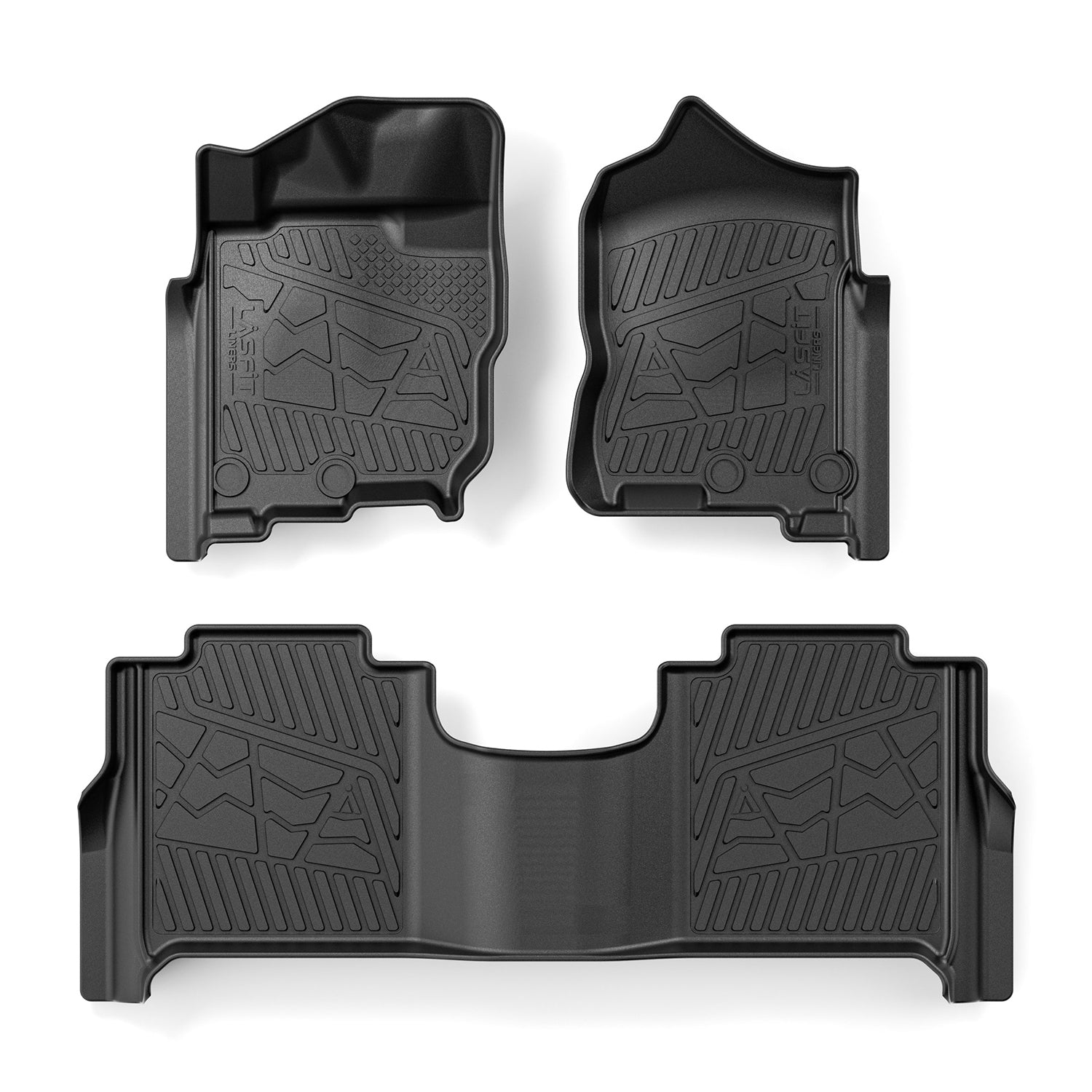 Fit for 2017-2024 Nissan Titan TPE Floor Mat, Fit Crew Cab Equipped with Rear Seat Cargo Organizer