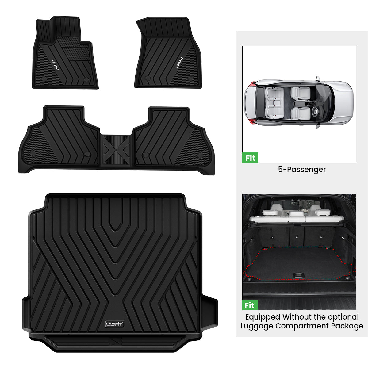Fit for 2019-2026 BMW X5 Floor Mats or Cargo Mat, Fit 5-seater Only - Image 3
