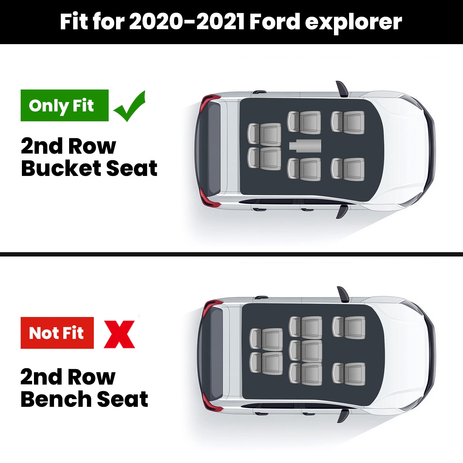 Fit for 2020-2026 Ford Explorer Floor Mats or Seatback & Cargo Mats - Image 2