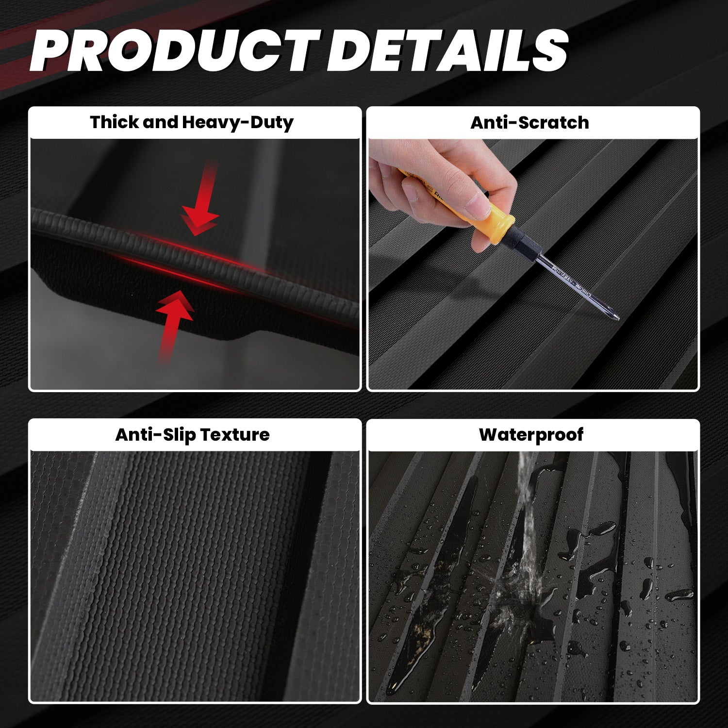Fit for 2020-2026 Jeep Gladiator 5FT Truck Bed Mat or Tailgate Mat - Image 5