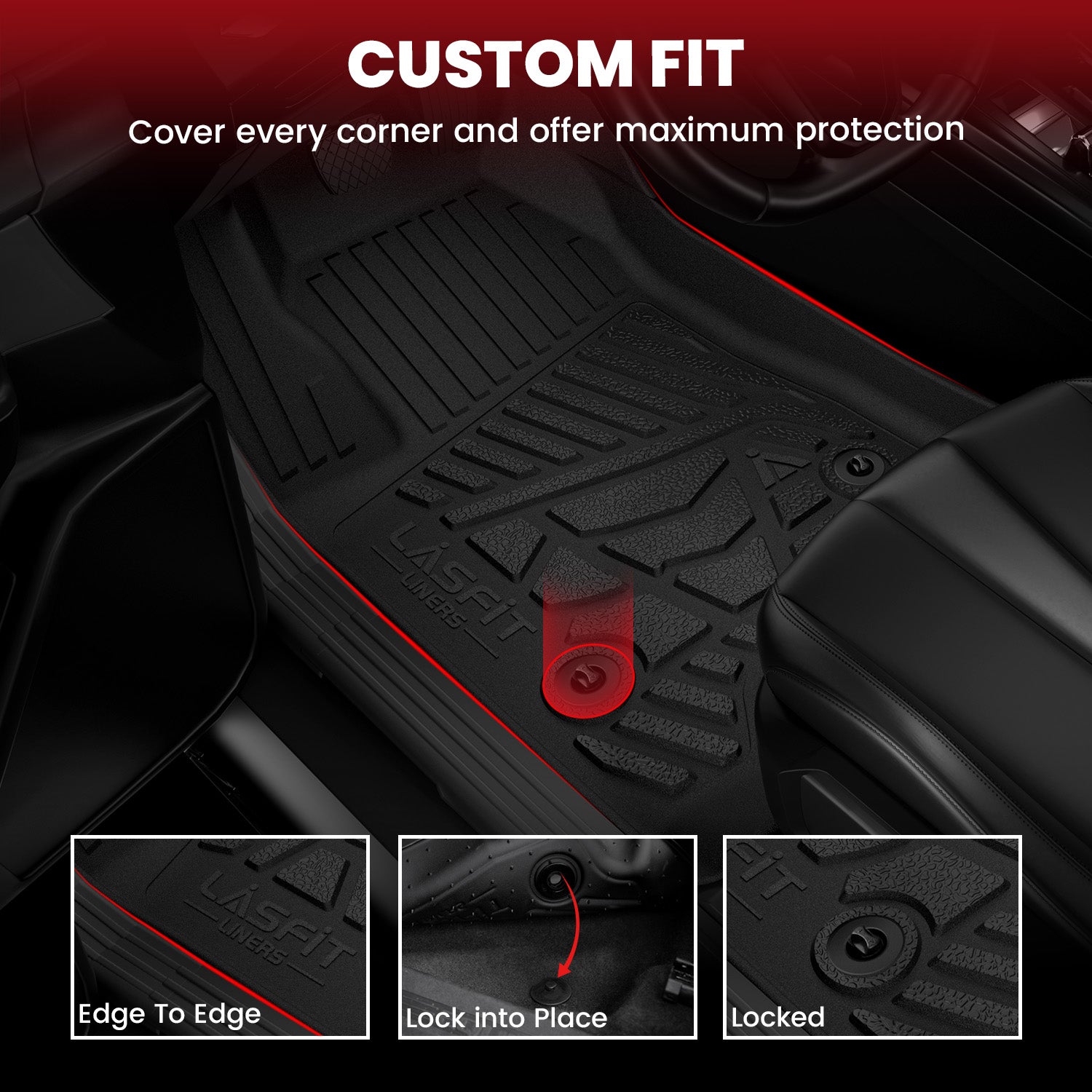 Fit for 2021-2026 Ford Bronco Sport Custom Floor Mats & Cargo Mat, Fit Carpet Floor Only - Image 3