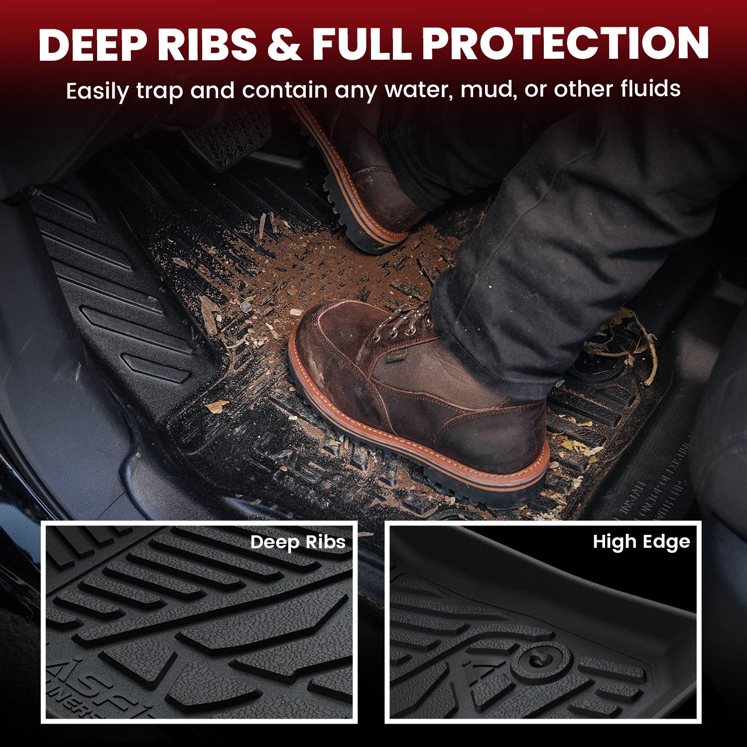 Fit for 2021-2026 Ford Bronco Sport Custom Floor Mats & Cargo Mat, Fit Carpet Floor Only - Image 4