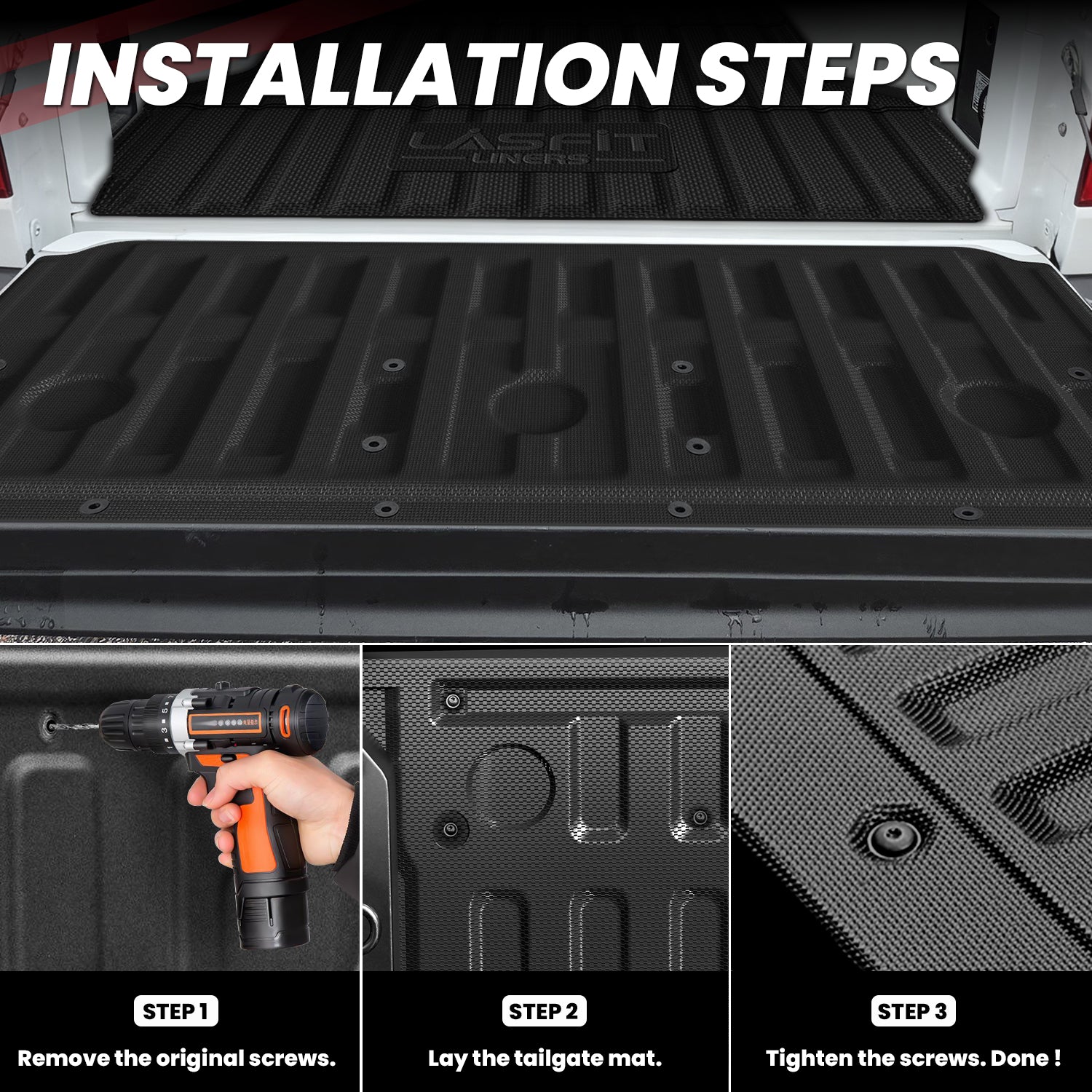 Fit for 2022-2026 Ford Maverick 4.5FT(54.4" ) Heavy Duty Truck Bed Mat or Tailgate Mat - Image 4