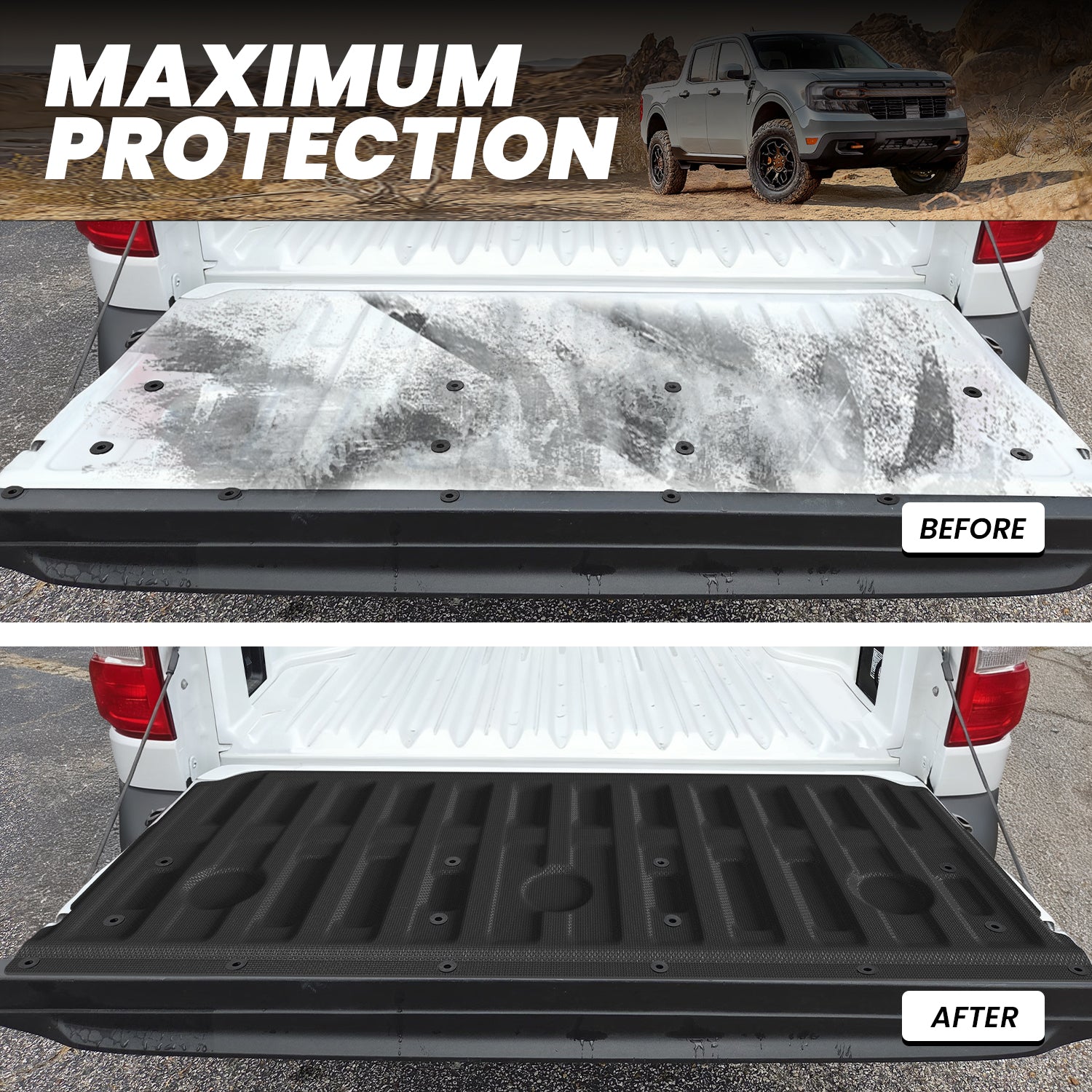Fit for 2022-2026 Ford Maverick 4.5FT(54.4" ) Heavy Duty Truck Bed Mat or Tailgate Mat - Image 3