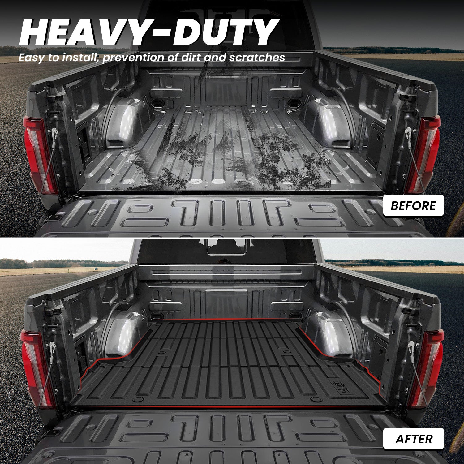 Fit for 2024-2026 Ford F-150 & Ford F-150 Lightning Truck Bed Mat or Tailgate Mat, Not Fit Drop-in liners - Image 3