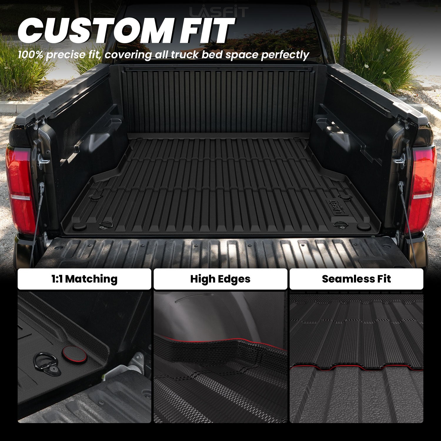 Fit for 2024-2026 Toyota Tacoma 5FT or 6FT Heavy Duty Truck Bed Mat or Tailgate Mat - Image 4