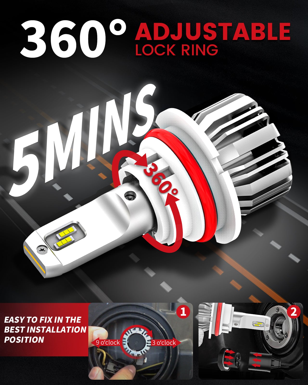 50W 9004 HB1 LC Plus Series | 5,000LM 6000K LED Bulbs - Image 4