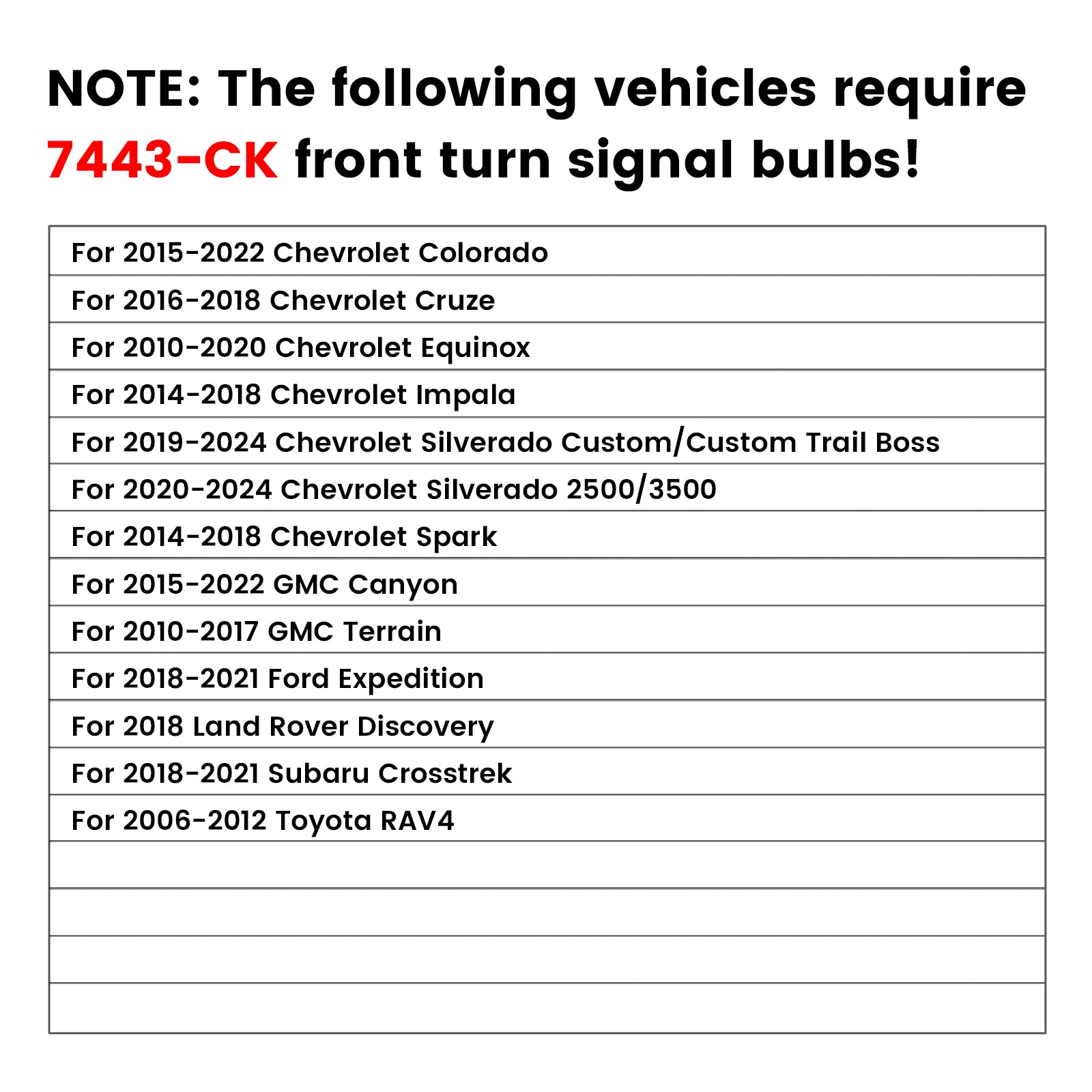7440 7443 LED Turn Signal Bulbs CanBus-Ready Amber CK Socket | T3 Series - Image 2