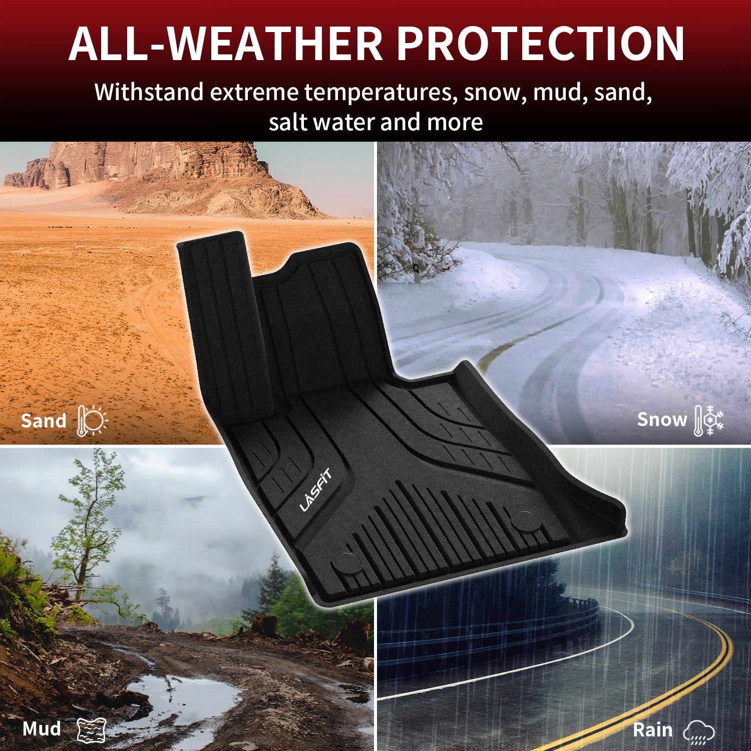 Fit for 2024-2026 BMW 5 Series G60 530i & 540i Floor Mats, Fit Gasoline Only - Image 3