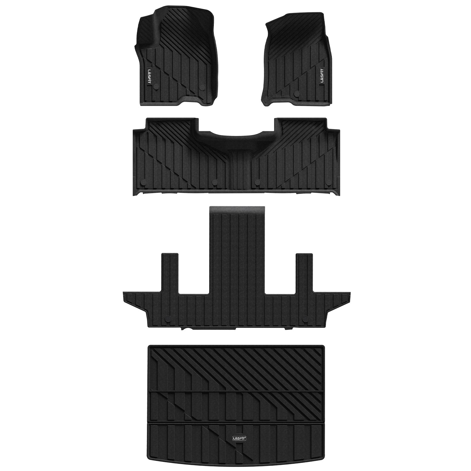 Fit for 2021–2026 Chevrolet Suburban Floor & Cargo Mats Protection Set, Not Fit 9 Seats