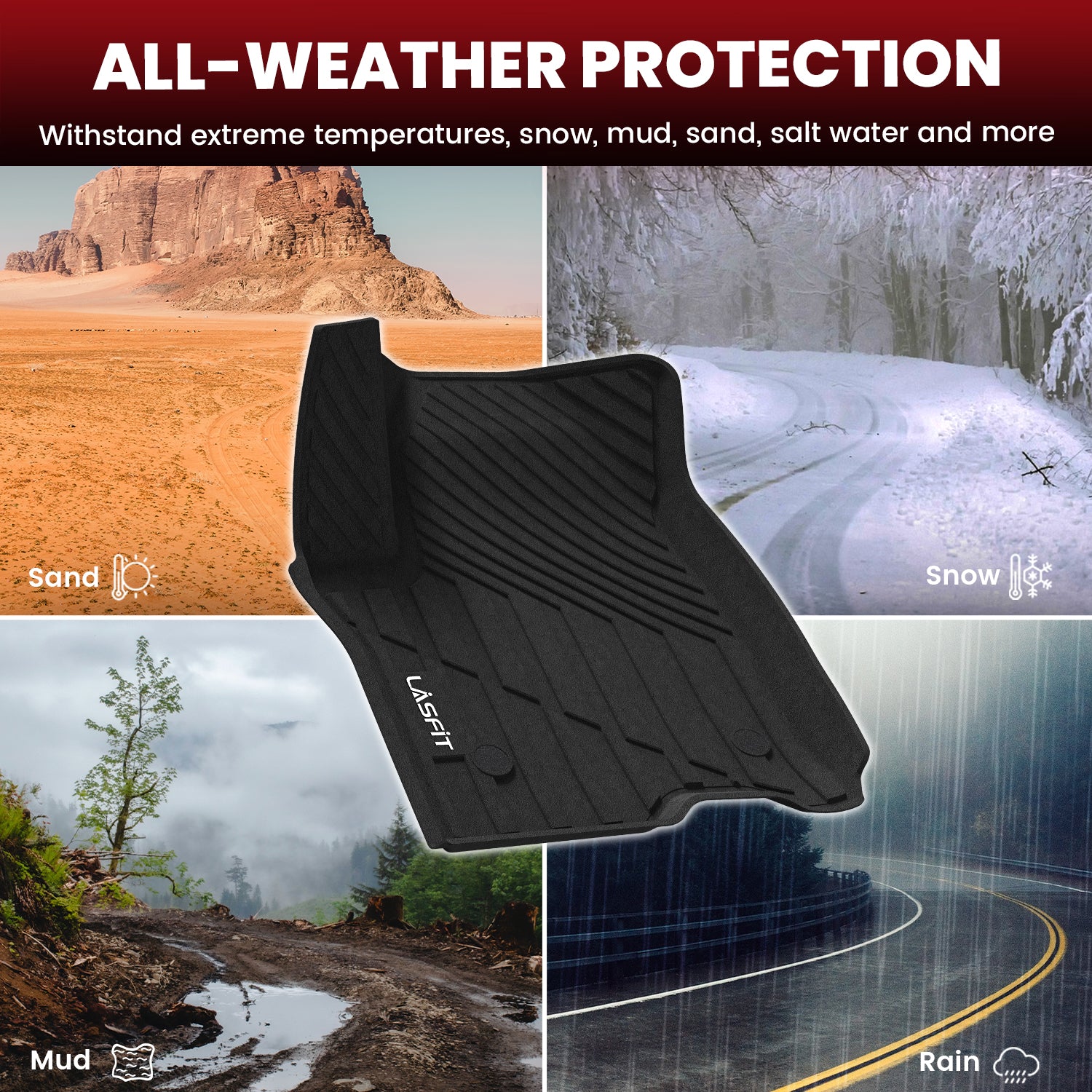 Fit for 2021–2026 Chevrolet Tahoe Floor & Cargo Mats Protection Sets, Not Fit 9 seats - Image 3