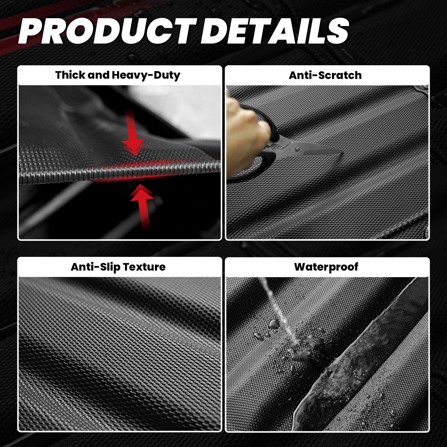 Fit for 2017-2026 Honda Ridgeline 5.3FT(64") Heavy Duty Truck Bed Mat or Tailgate Mat, Not Fit Drop-in liners - Image 2