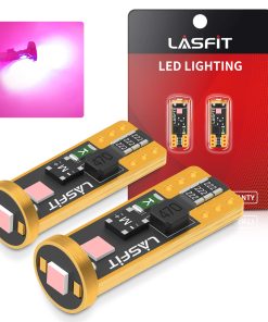 W5W 194 168 158 CANBUS Error Free LED Dome Map Trunk License Plate Lights | Pink Purple, 2 Bulbs