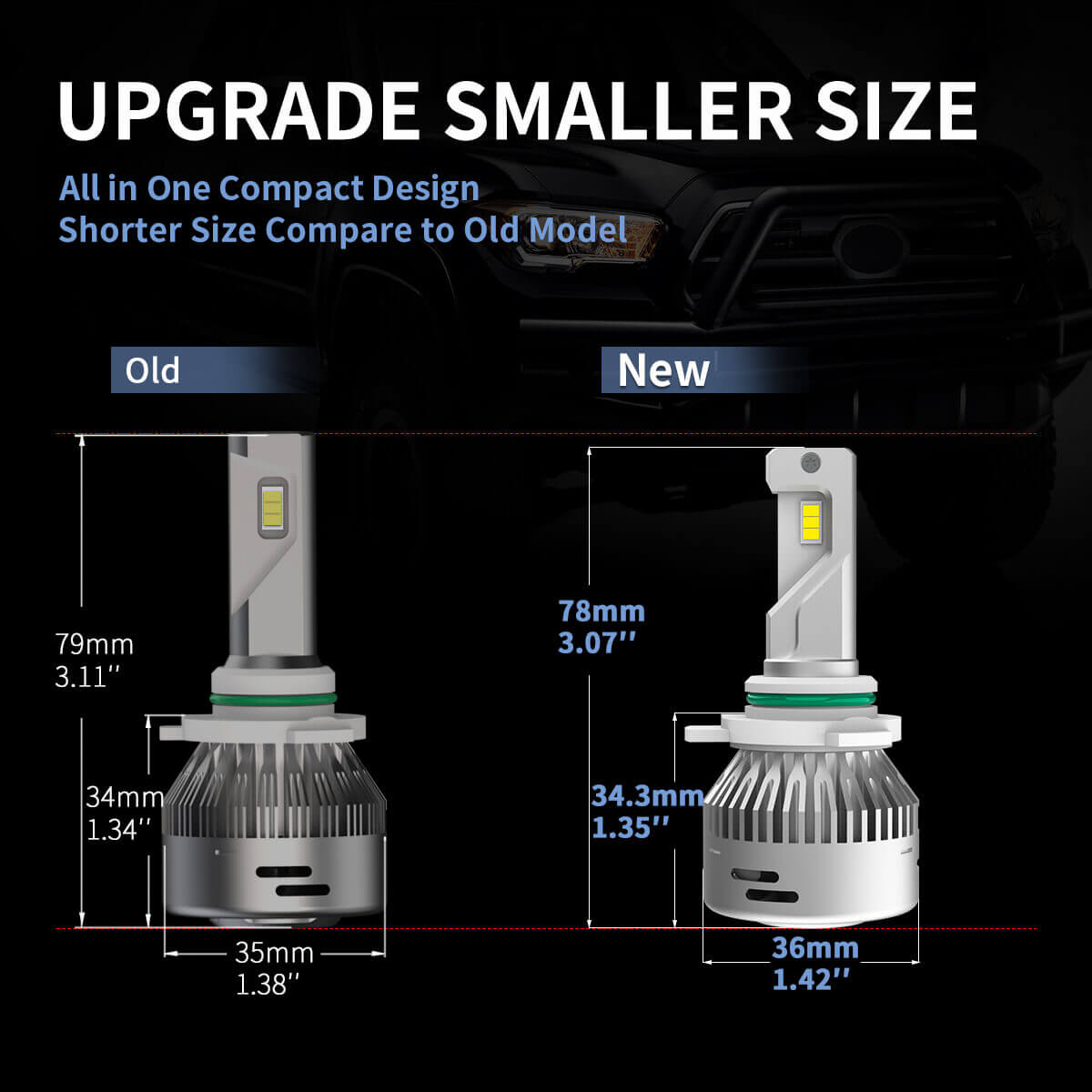 60W 9006 HB4 LA Plus Series | 6,000LM 6000K LED Bulbs - Image 5