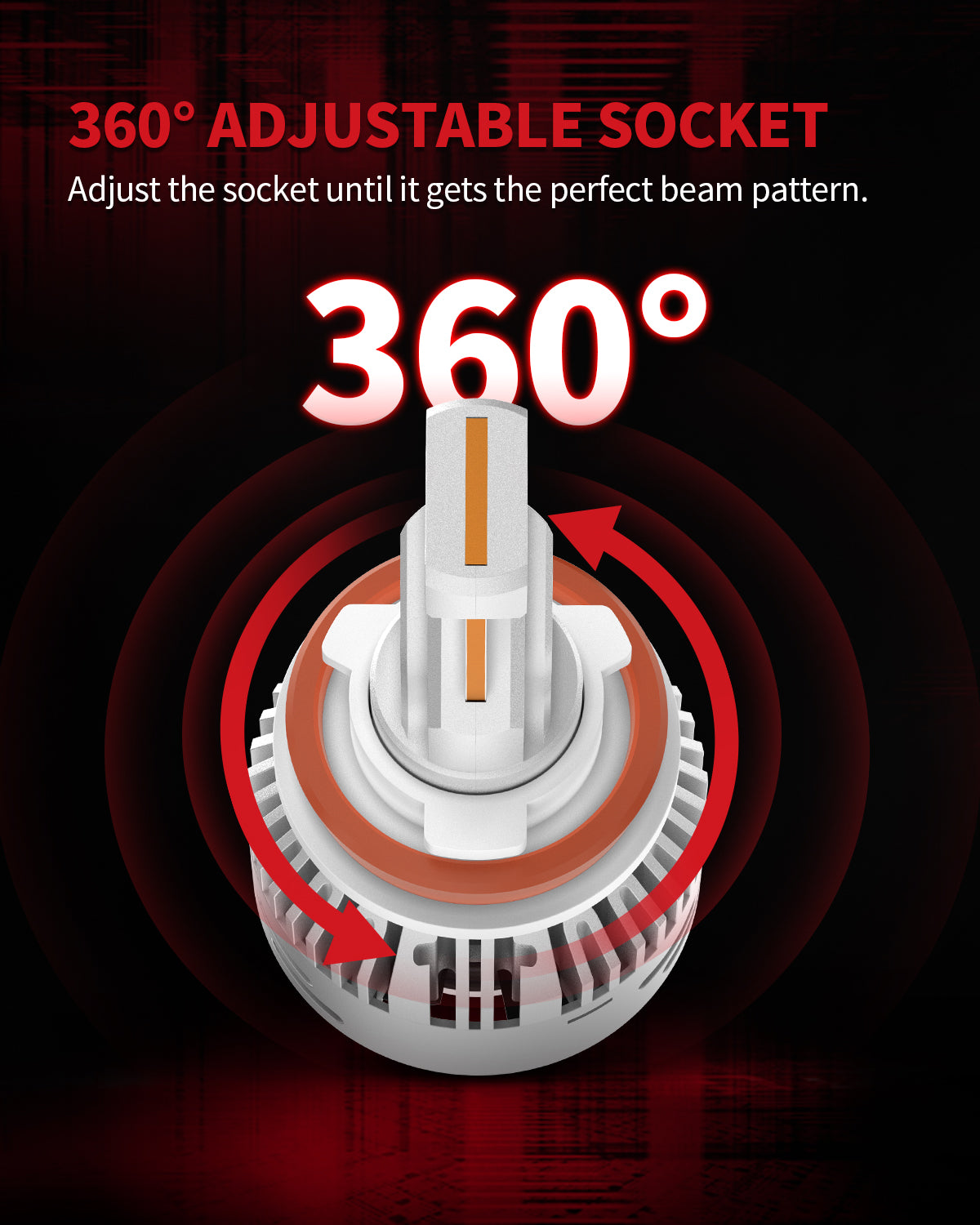 60W H11 H8 H9 LA Plus Series | 6,000LM 6000K LED Bulbs - Image 5