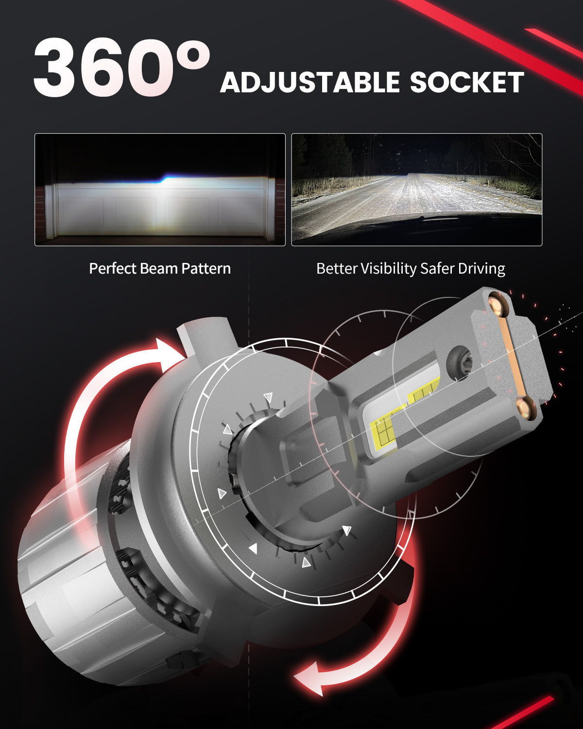 130W 9003 H4 HB2 LS Plus Series | 13,000LM 6000K LED Bulbs - Image 5
