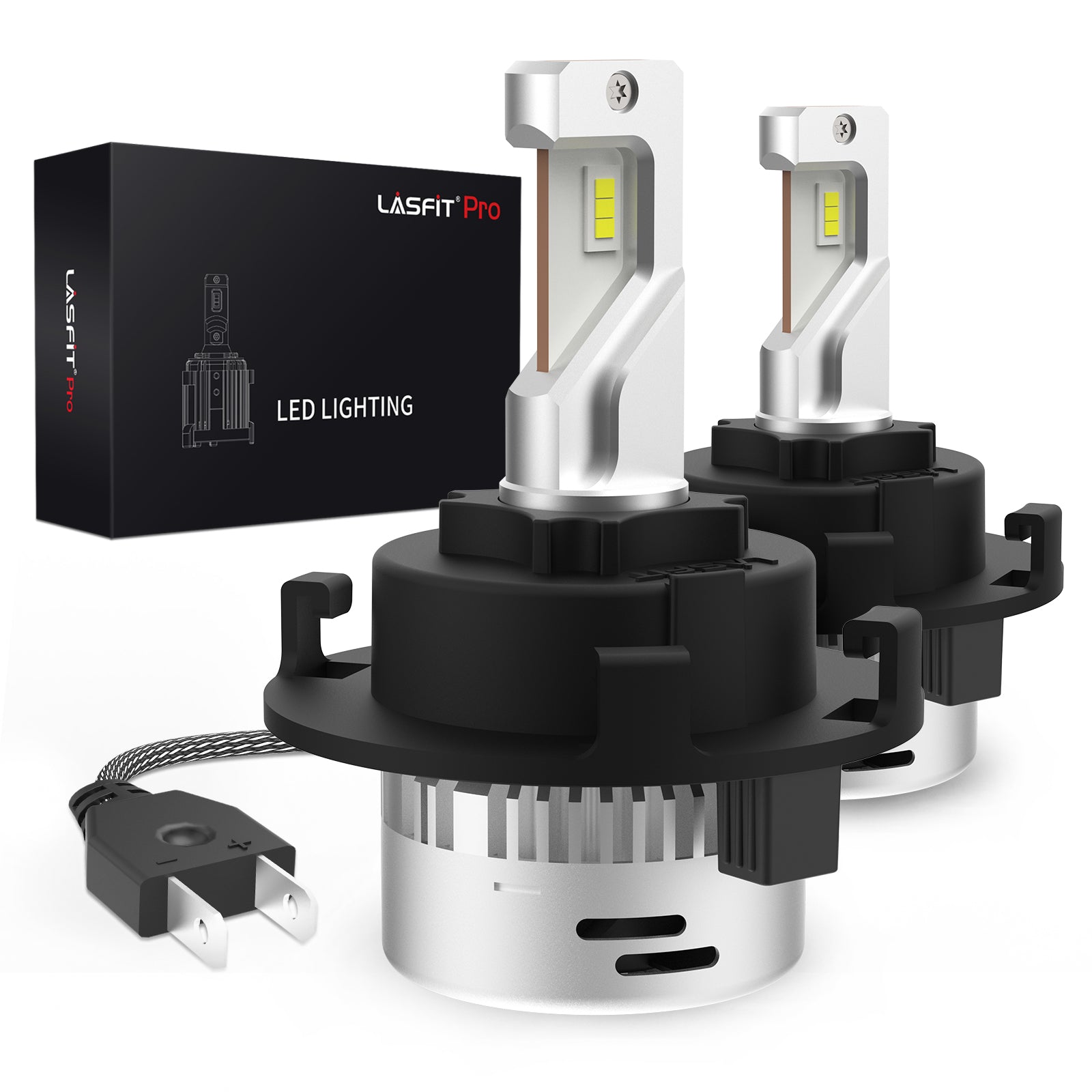 H7 LED Bulbs with Retainer Adapter Plug and Play Customized Design for Hyundai/Kia, 2 Bulbs