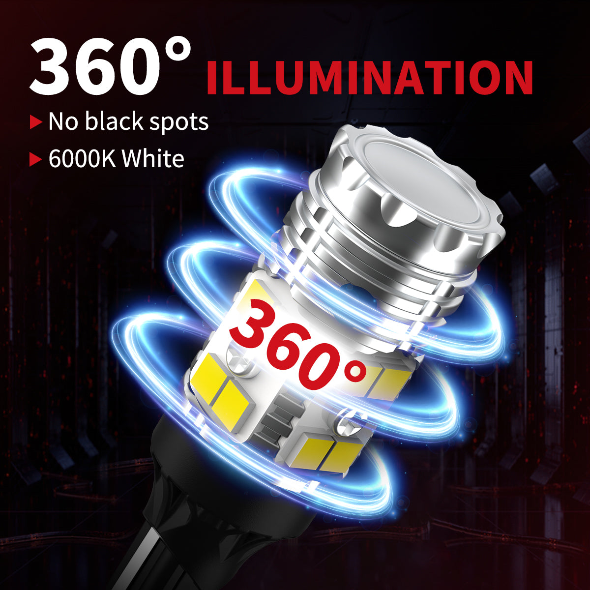 921 912 T15 W16W CANBUS Error Free White LED Reverse Back Up Light Bulb - Upgraded Version, 2 Bulbs - Image 5