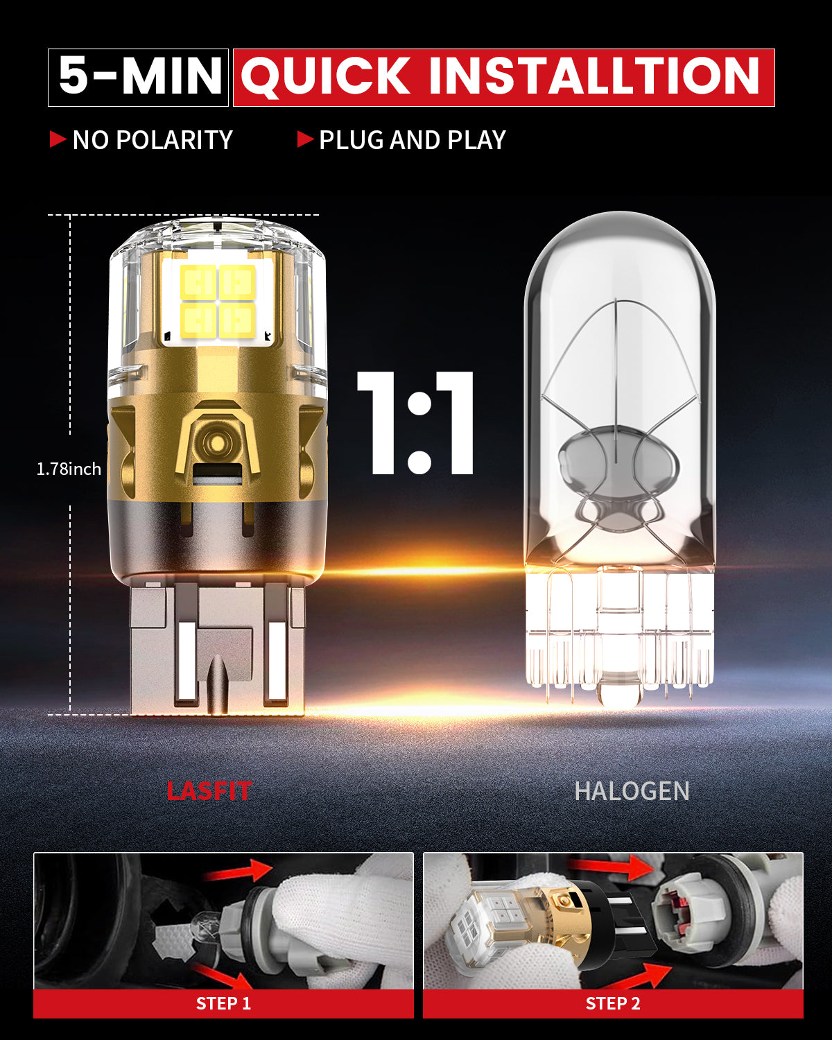7443 7440 7444 LED Reverse Backup Light Bulb | Xenon White, 2 Bulbs | Upgraded L2 Series - Image 5
