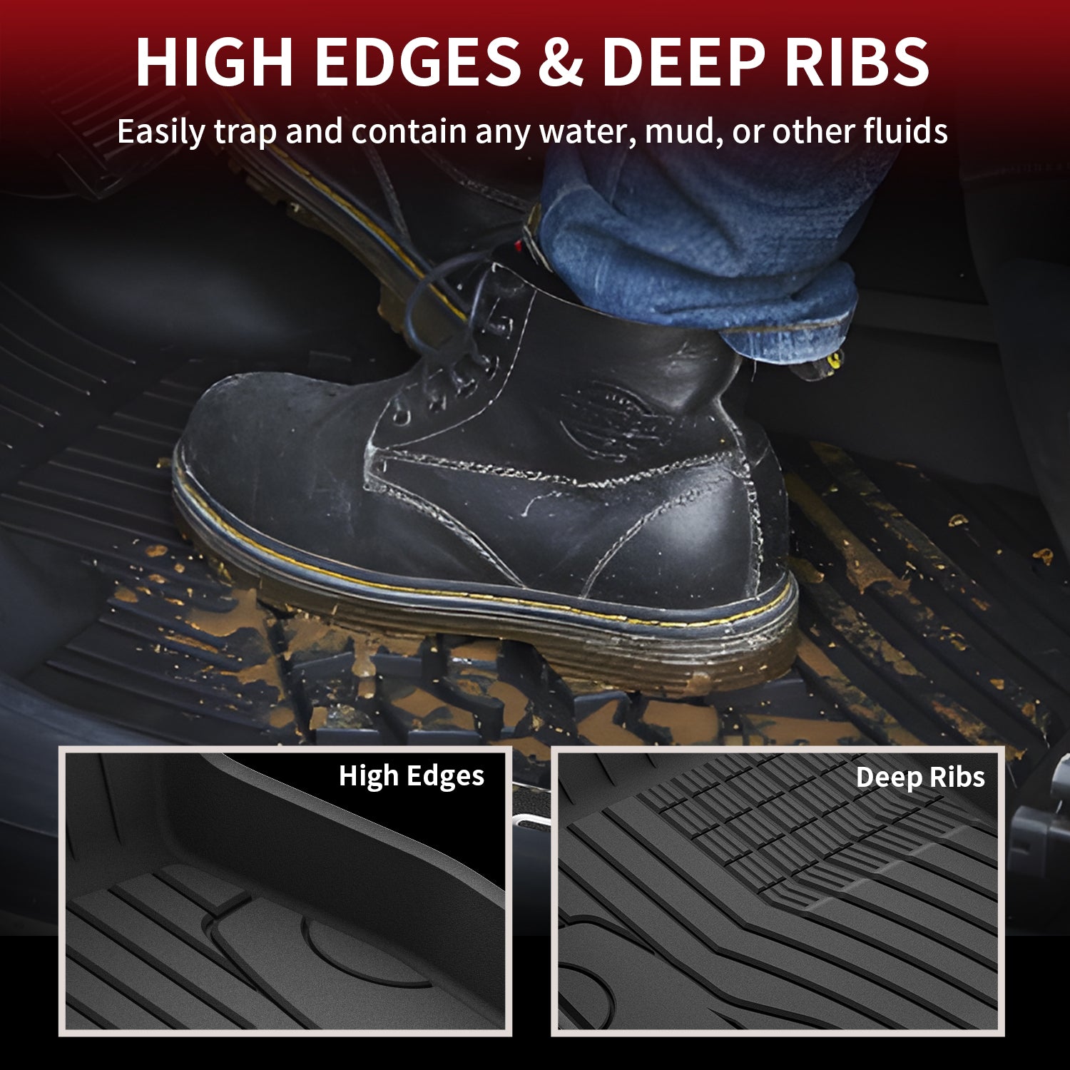 Fit for 2020-2026 Mercedes Benz GLB Custom Floor Mats TPE Material 1st & 2nd Row - Image 3