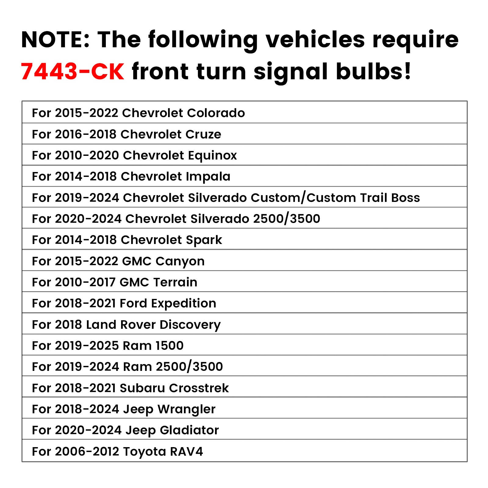 7443 7444 CANBUS Error Free Anti Hyper Flash Switchback LED Turn Signal Light Dual Color Blinker Bulb-CK Socket, 2 Bulbs - Image 2