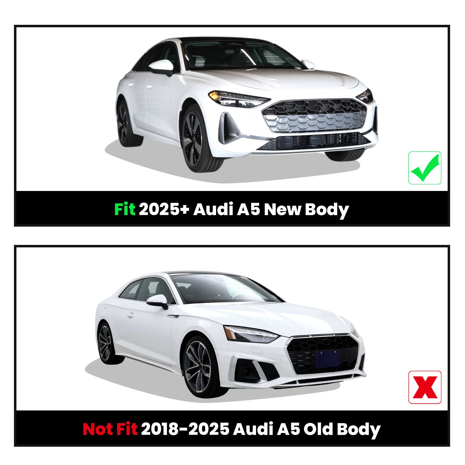 Fit for 2025-2026 Audi A5 / S5 Floor Mats or Cargo Mat, Don't Fit 2025 Audi A5 Old Body - Image 2