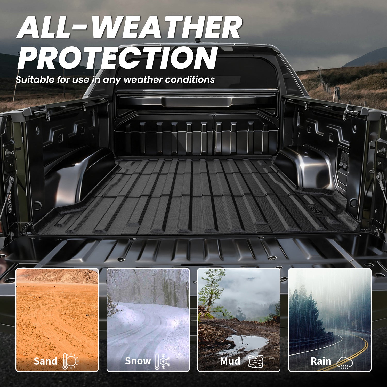Fit for 2024-2026 Chevrolet Silverado EV 5.9FT Bed Mat, Not Fit Multi-Flex Midgate - Image 4