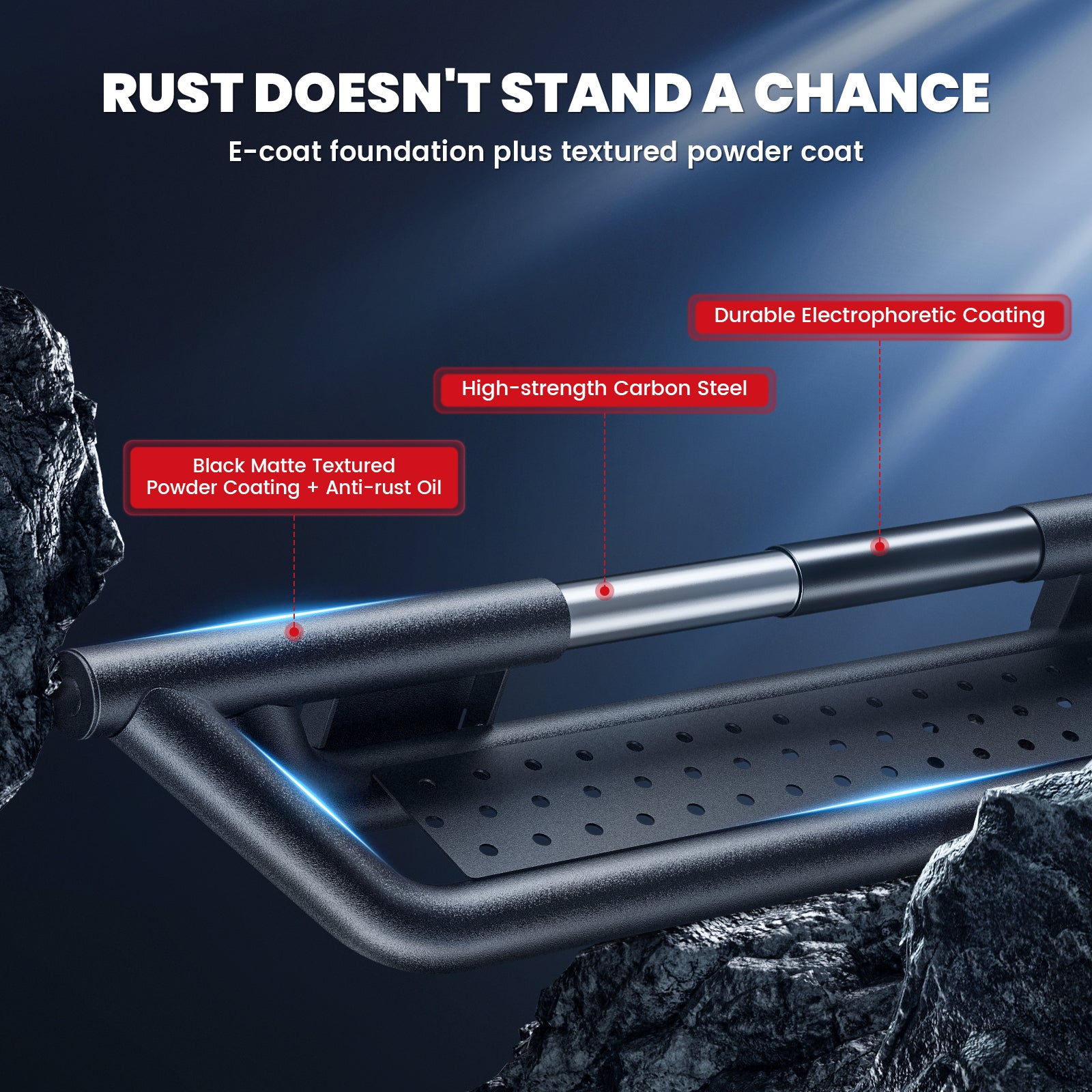 Fit for 2019-2026 Ram 1500 Running Boards Side Steps, Fit Crew Cab ONLY - Image 4