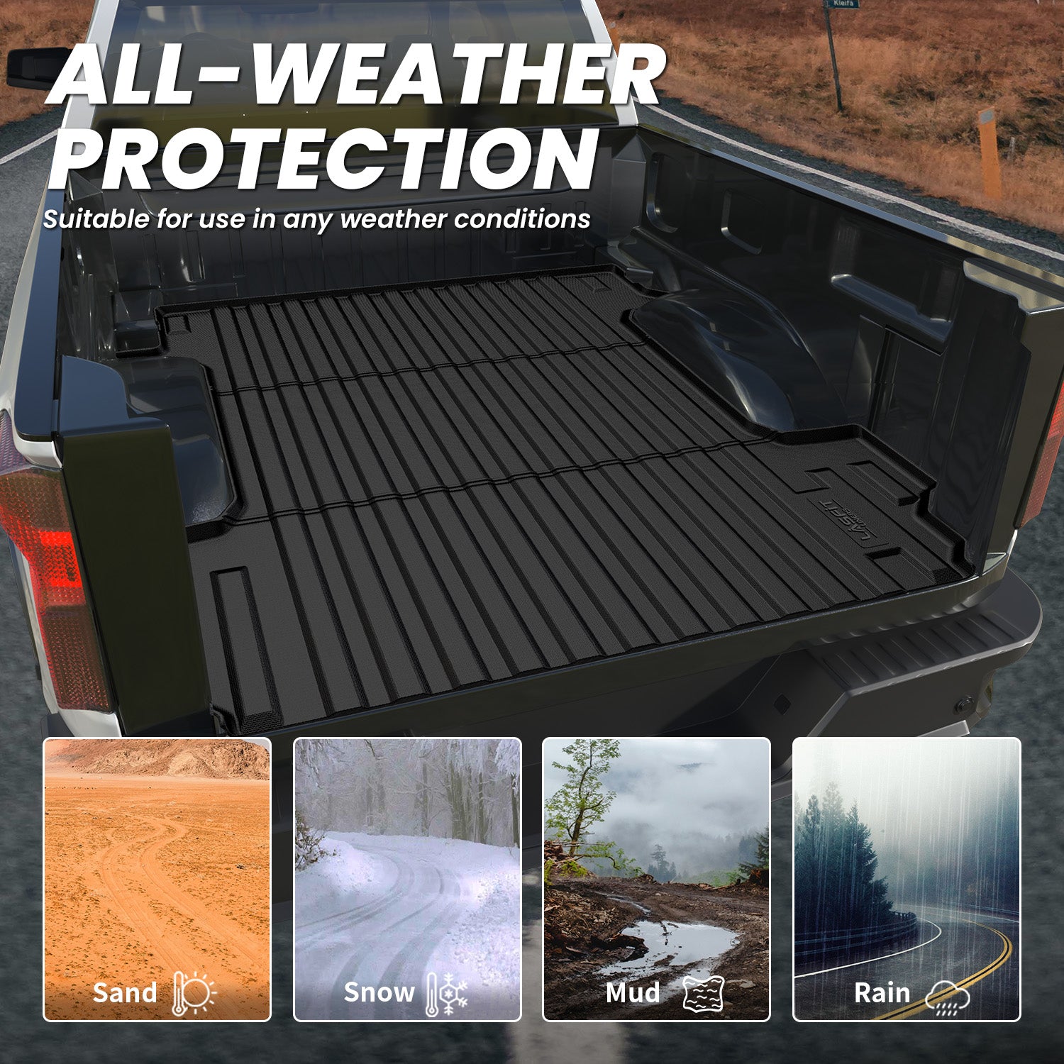 Fit for 2019-2026 Chevrolet Silverado 1500 Truck Bed Mat or Tailgate Mat, Not for 2019 Silverado LD - Image 4